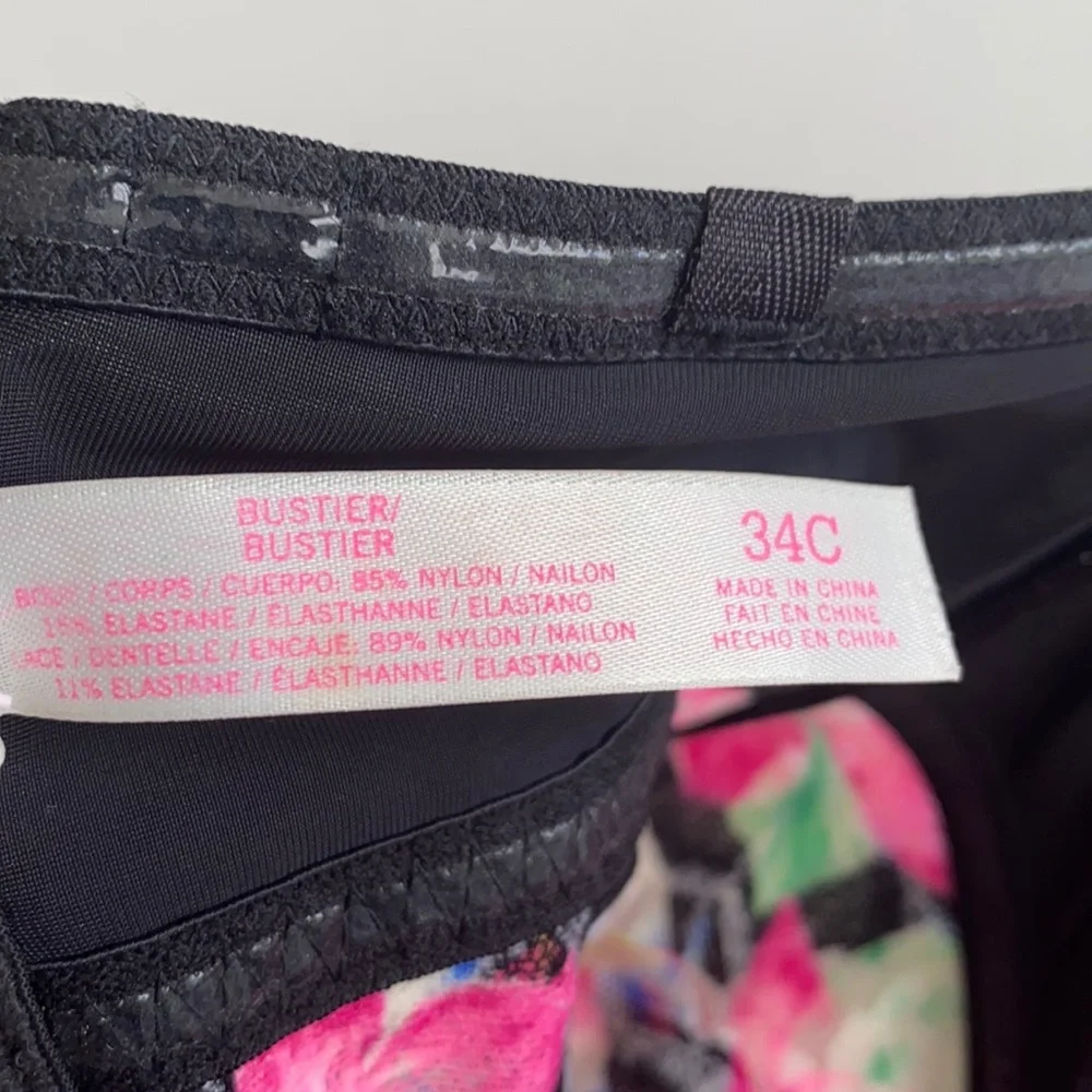 Victoria’s Secret strapless Floral bustier,‎ 34C